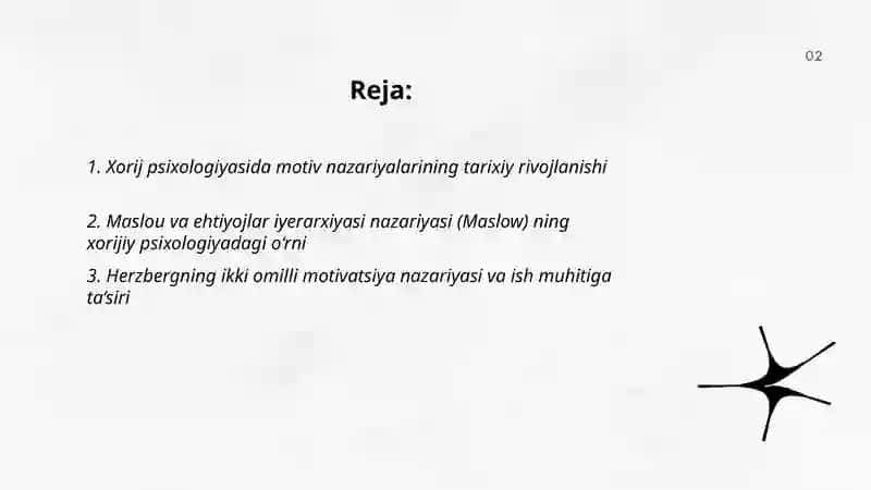 Xorij psixologiyasida motiv 2