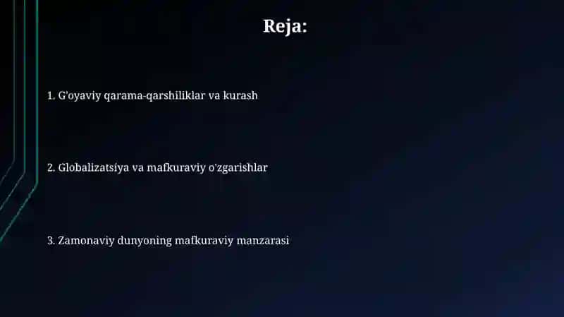 Hozirgi dunyoning mafkuraviy manzarasi 2