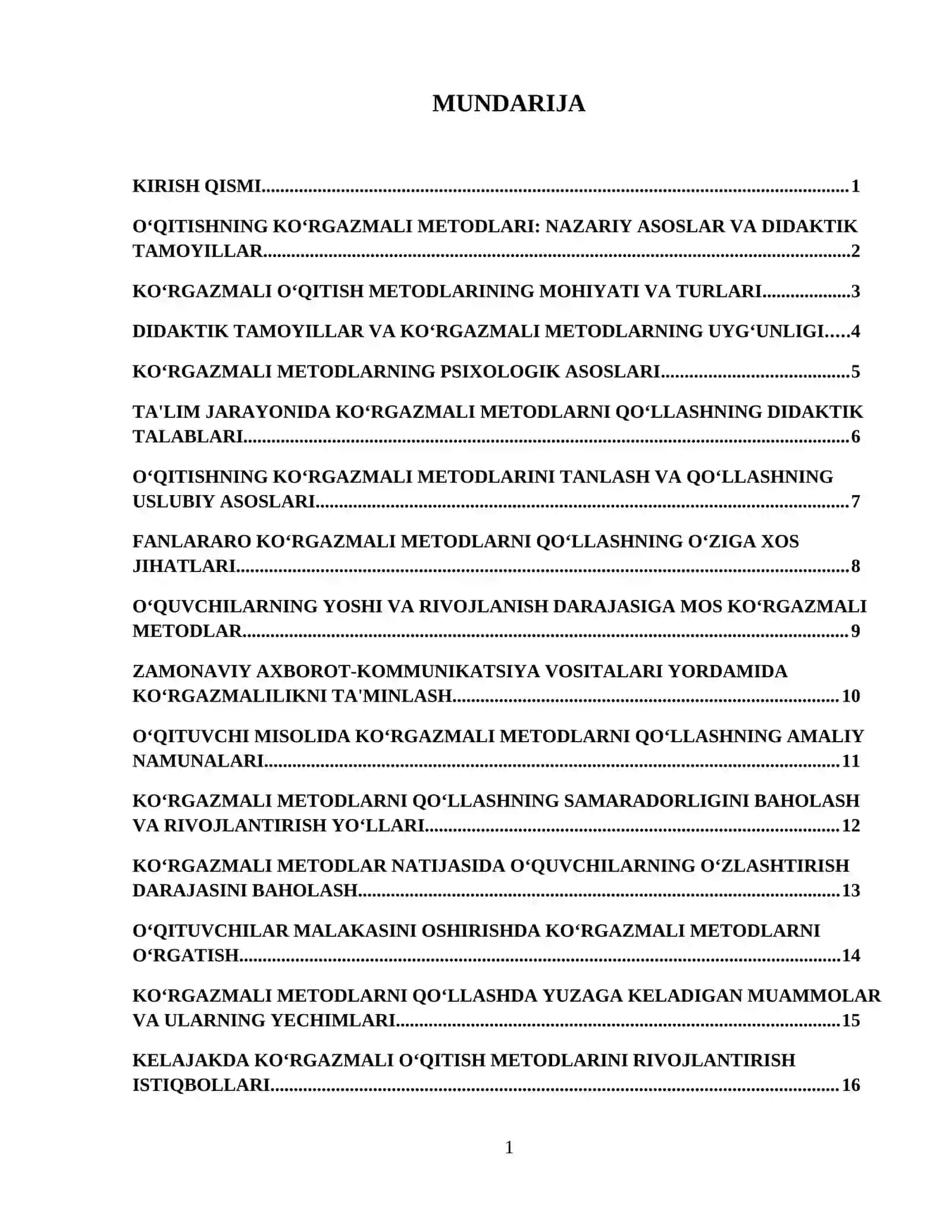 Oʻqitishning koʻrgazmali metodlarini optimal qoʻllash usullari 2