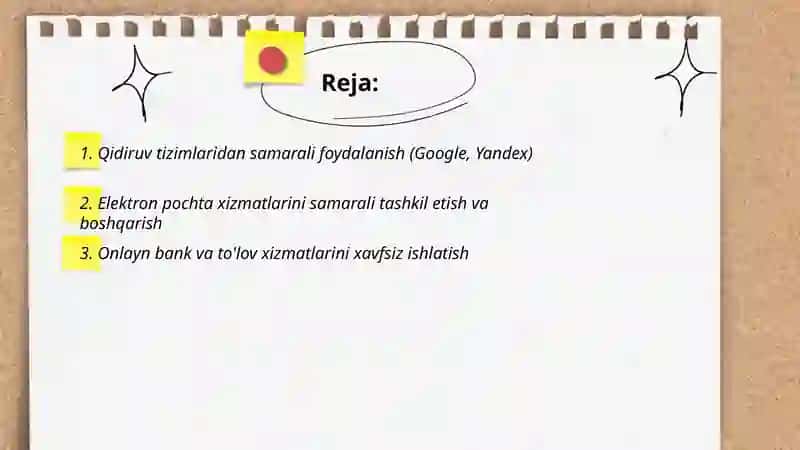 Internet xizmatlaridan samarali foydalanish 2