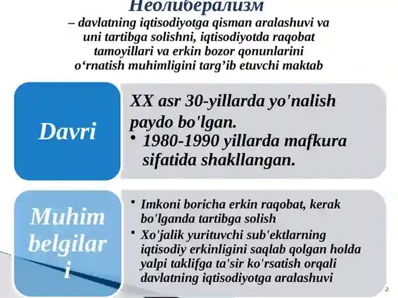 NEOLIBERAL IQTISODIYOT 2