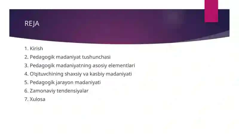 Pedagogik madaniyatning tarkibiy elementlari 2