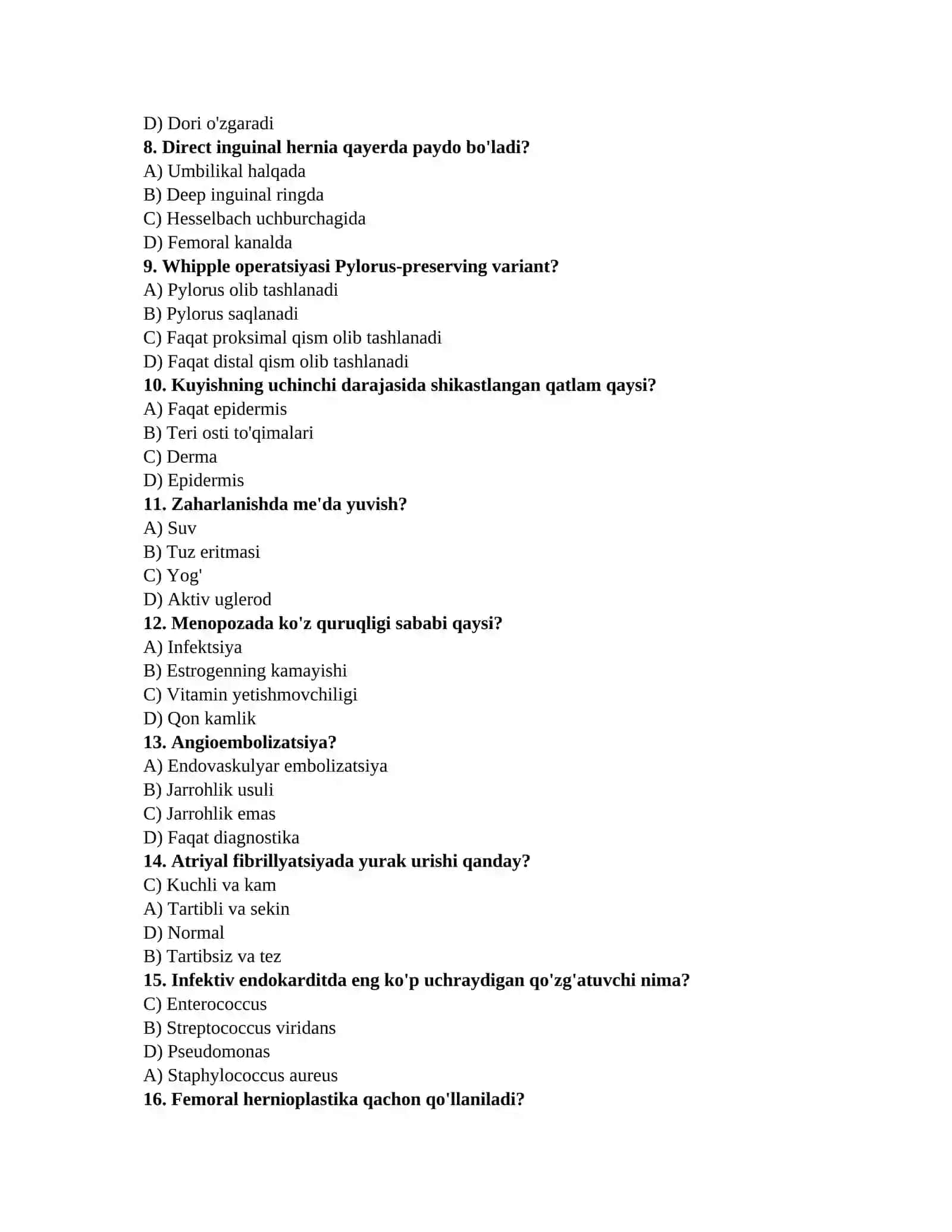 Nevropatologiya testlari 2