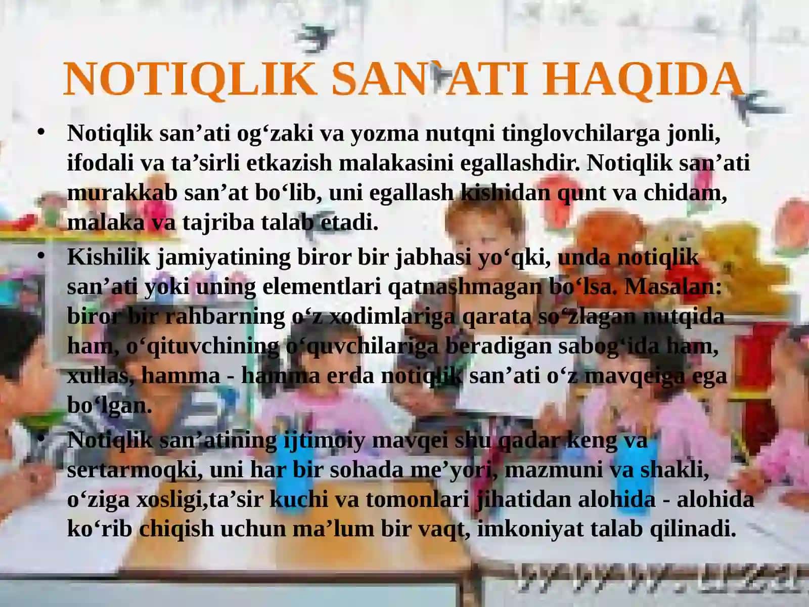 G`ARB MADANIYATIDA NOTIQLIK SAN`ATI TARIXI 2