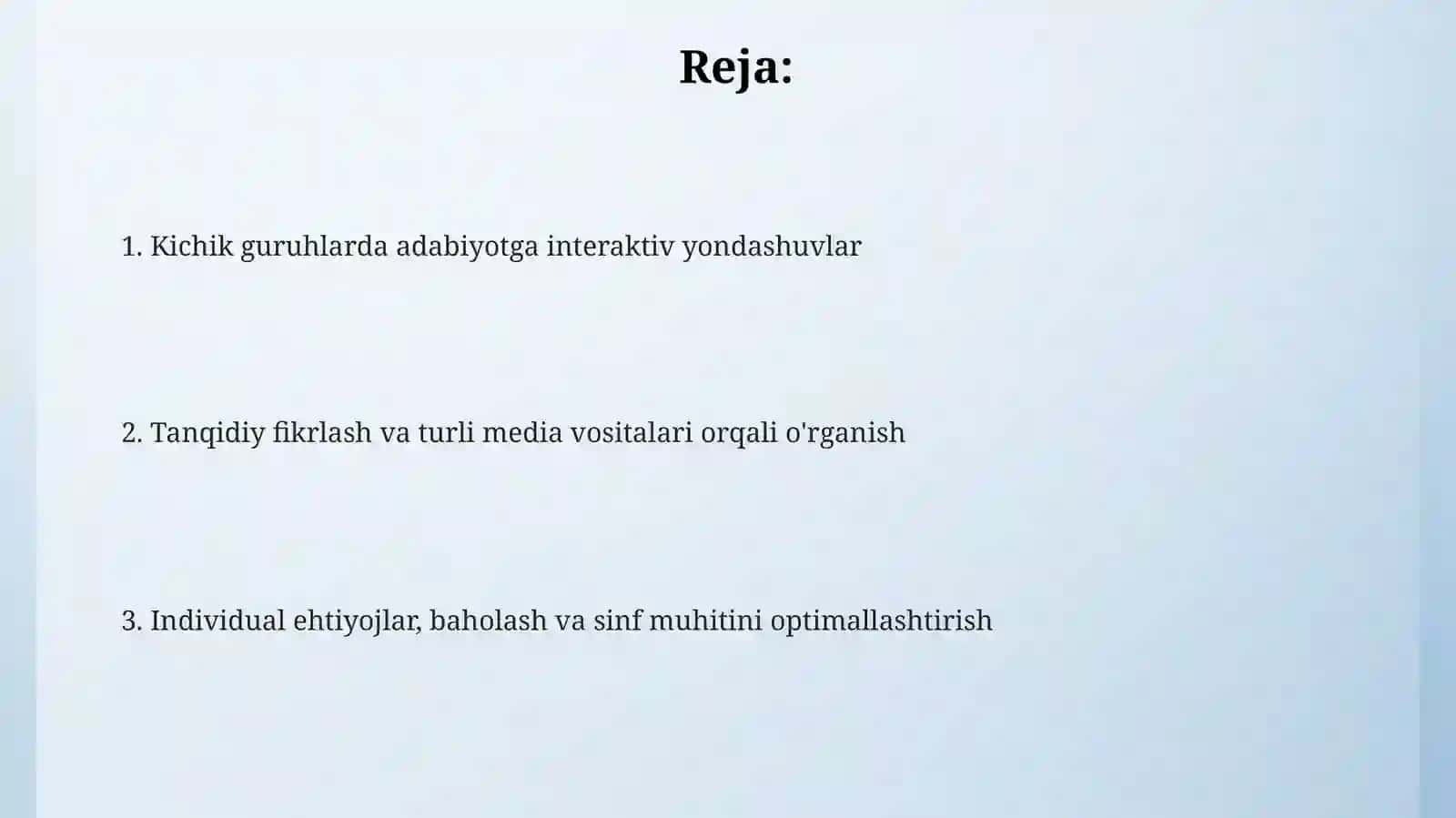 Kichik guruxlarda badiiy adabiyot bilan zamonaviy yondashuvlar 2