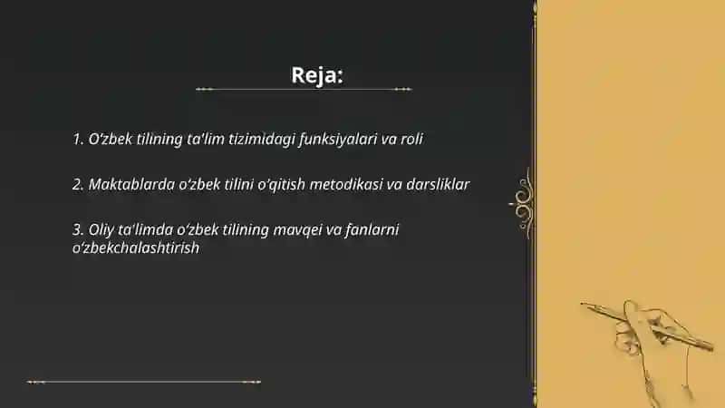 Oʻzbek tili va uning ta'lim tizimidagi oʻrni 2