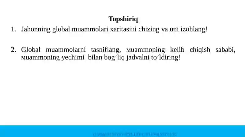 Iqlimo'zgarishining aholi vaxo‘jalik kata'siri 2