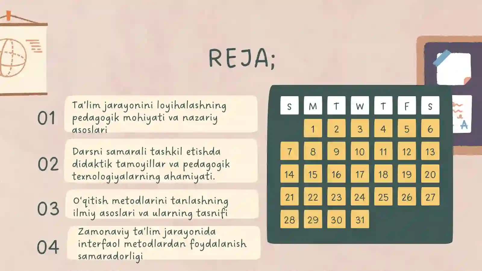 DARS JARAYONINI LOYIHALASH VA O‘QITISH METODLARINI TO‘G‘RI TANLASH 2