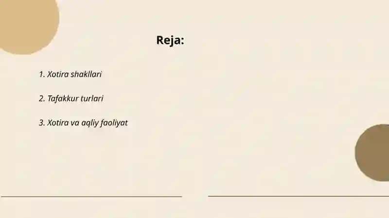 Murakkab psixik jarayonlar(Xotira, Tafakkur) 2