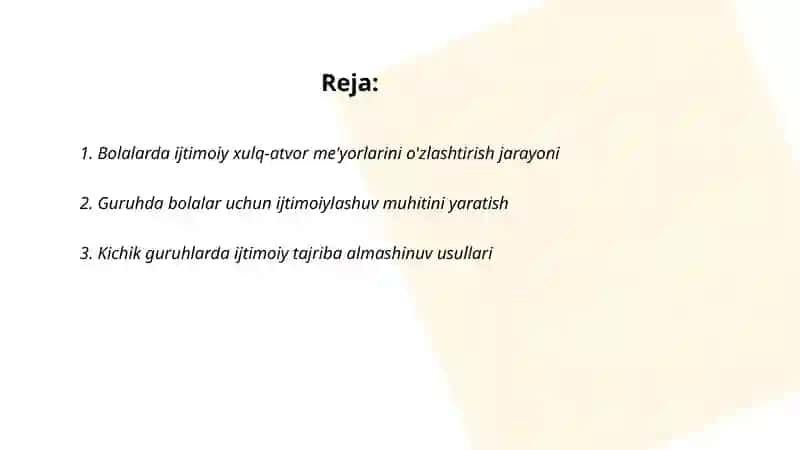 Tashkil etishning texnologiyalari 2