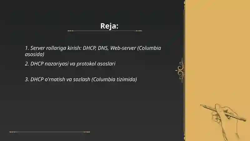 Server rollarini sozlash 2