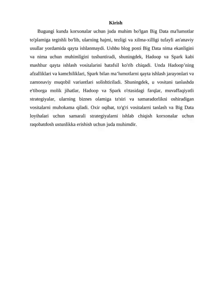 Spark Texnologiyasi 2