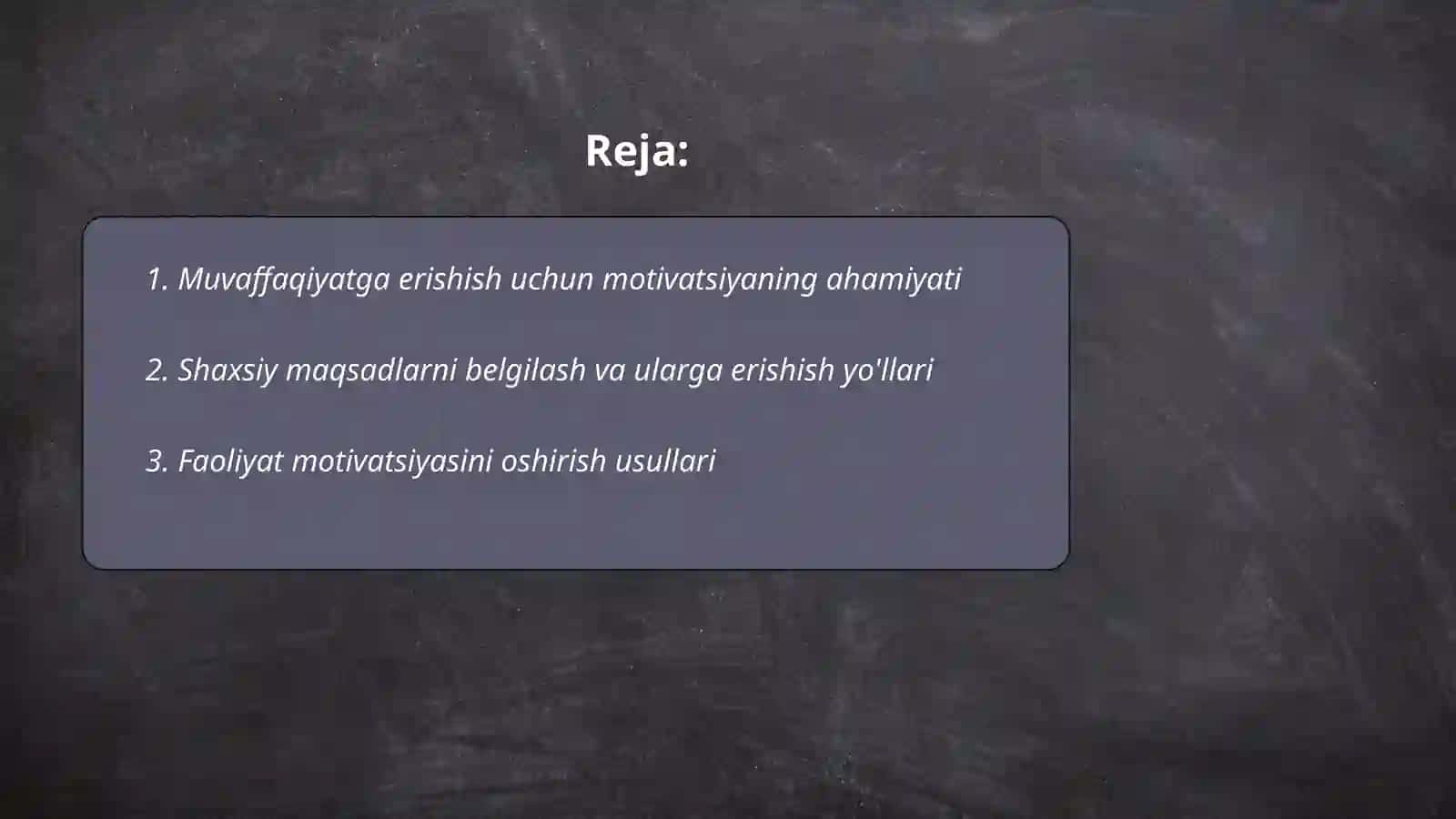 Faoliyat Motivatsiya. Muloqot 2