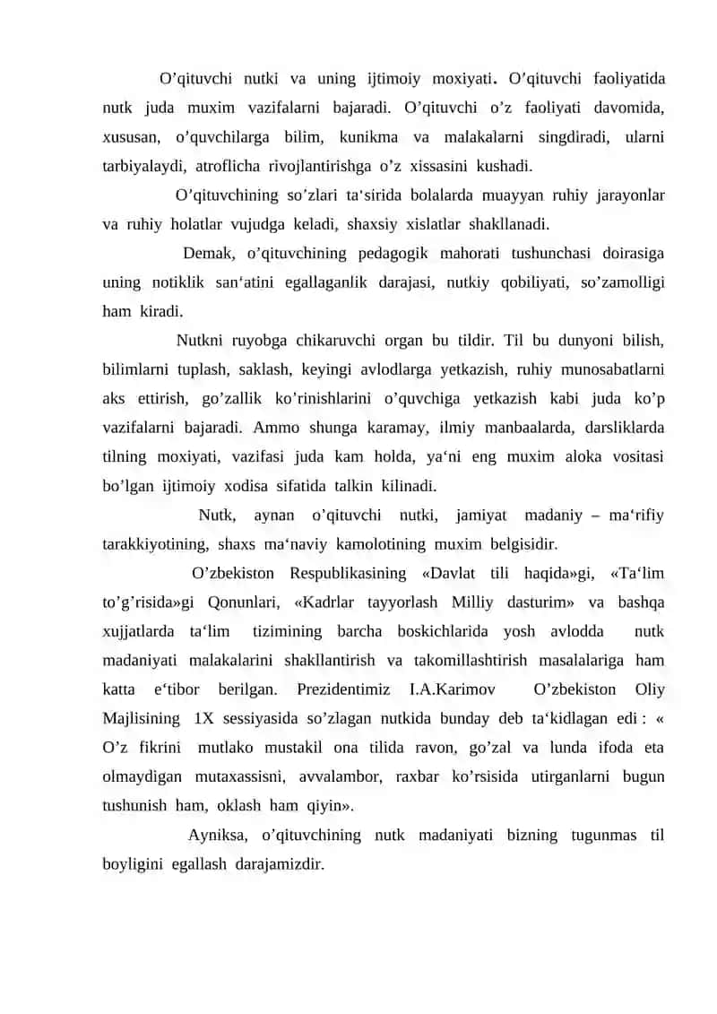 O'qituvchilar nutq texnikasi va notiqlik madaniyati 2