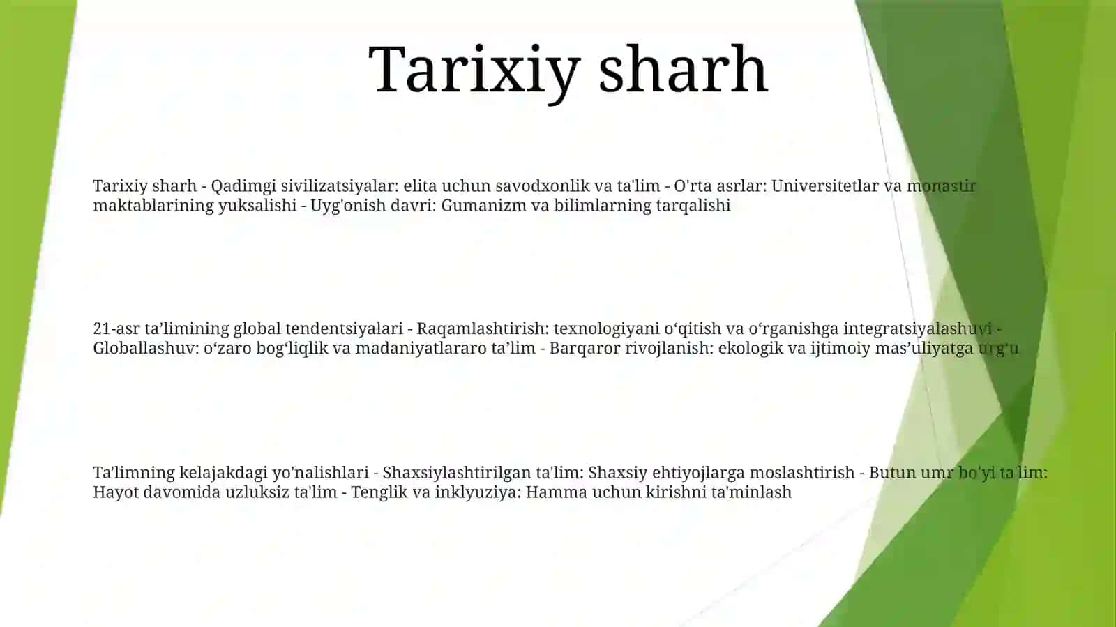 Xx Asrda Jahon TaʼLim Tizimidagi GlobalTendensiyalari 2