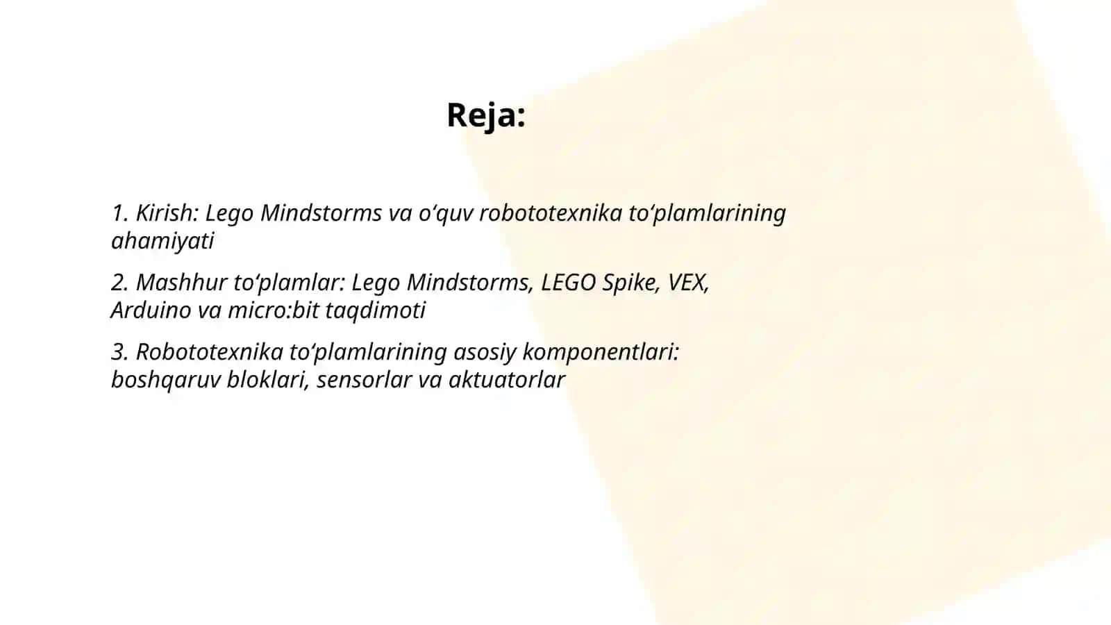 Lego Mindstorms va boshqa oʻquv robototexnika toʻplamlari 2