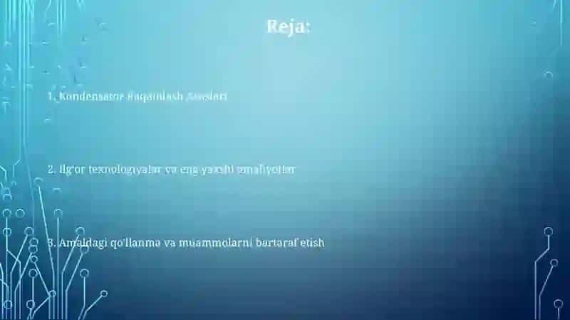 Kondensator Raqamlash Asoslari 2