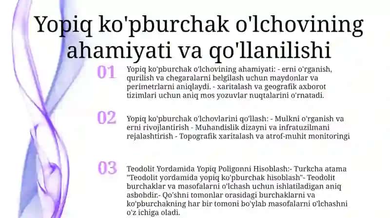 Teodolit Yordamida Yopiq Poligonni Hisoblash 2