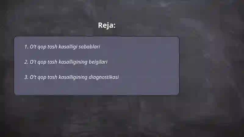 O't qop tosh kasalligi,yosh bolalarda holisistit 594-1-ped Jabborova Mohina 2