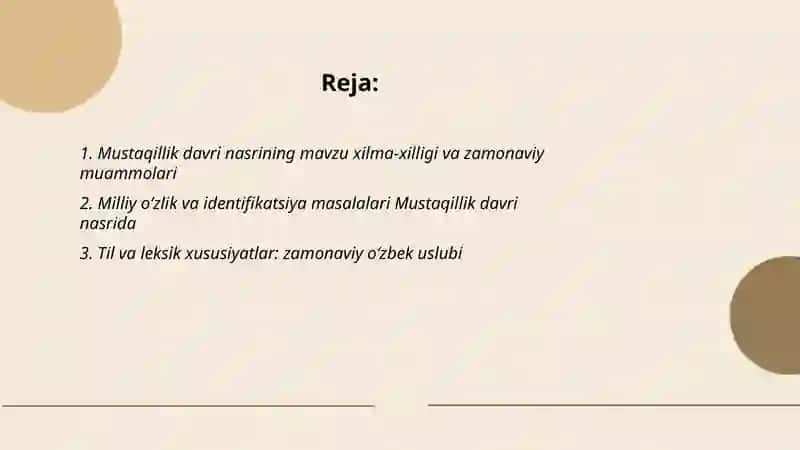 Mustaqillik davri nasr 2