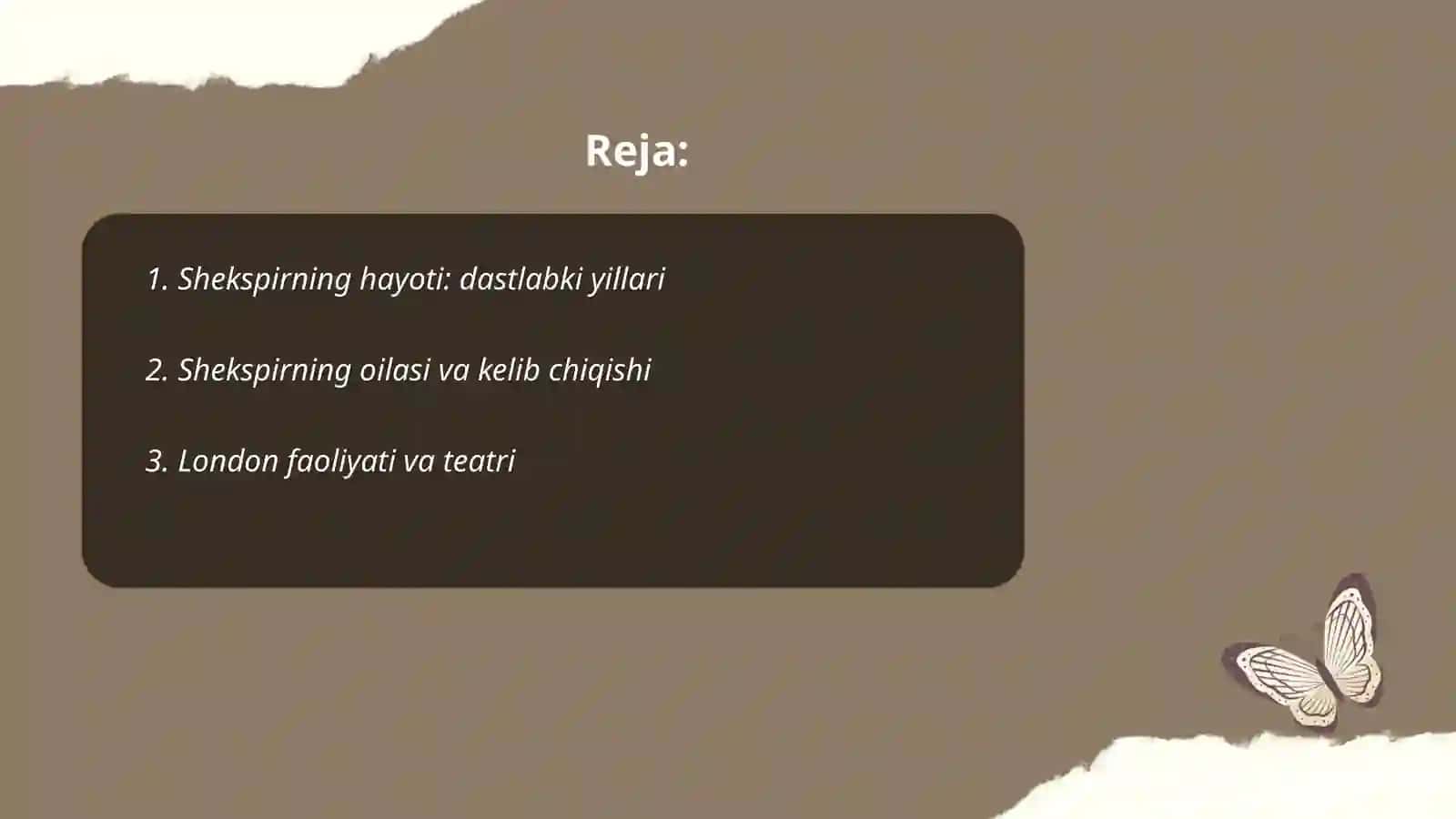 Vilyam Shekspir hayoti va ijodi 2