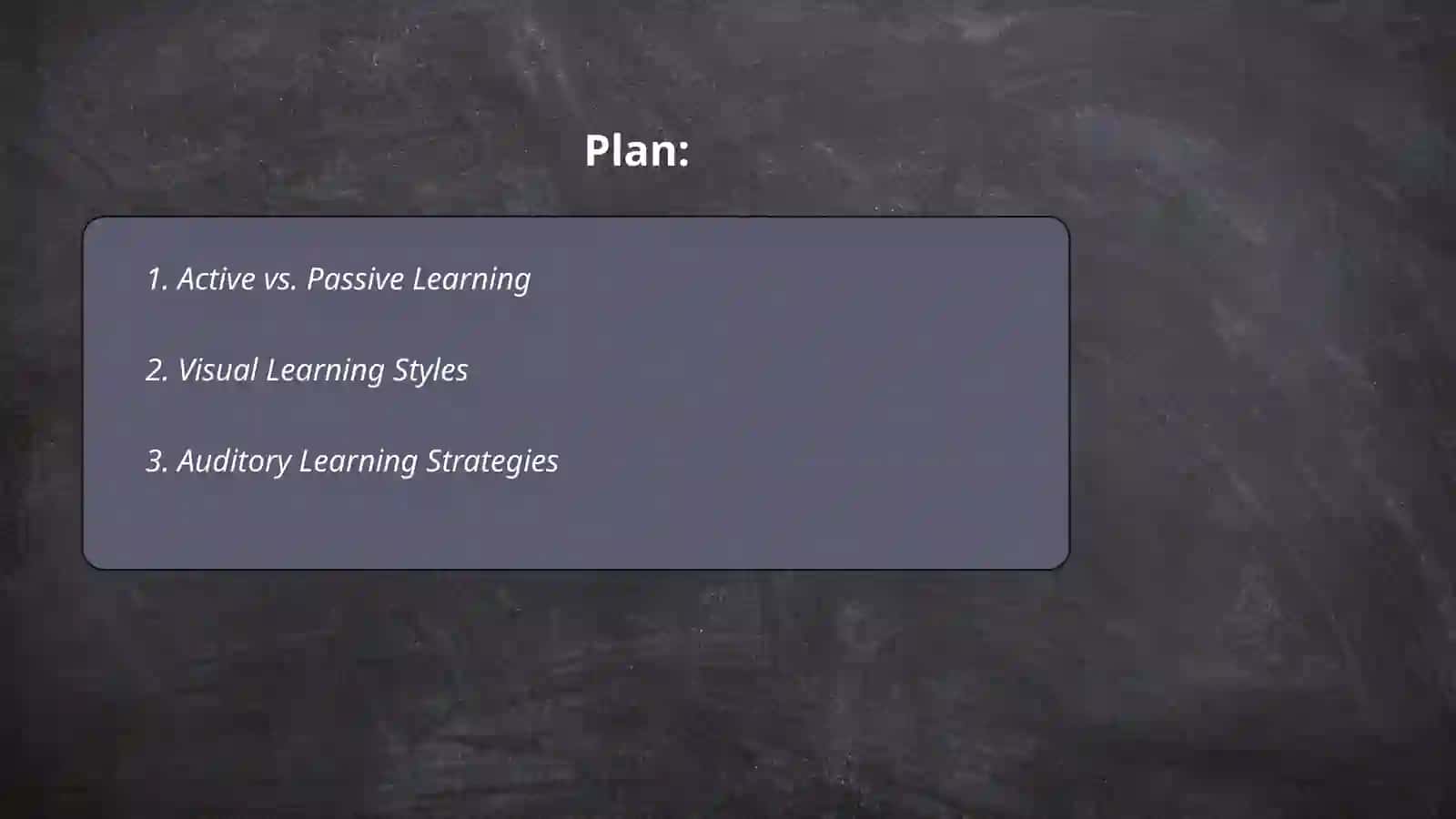 What is my learning lifestyle 2