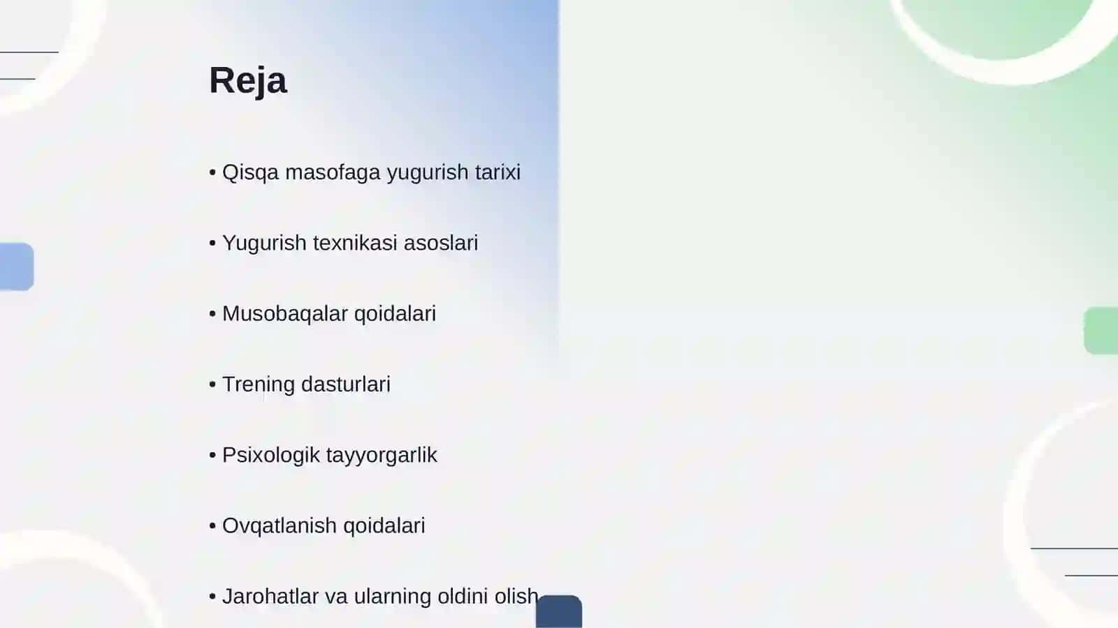 Qisqa masofaga yugurish 2
