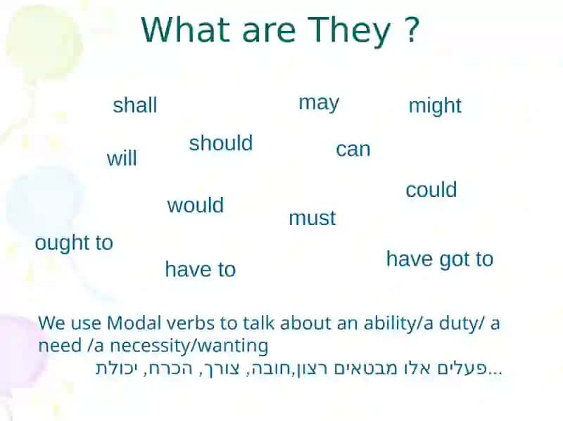 Modal verbs 2