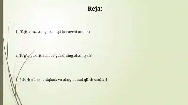 O'quv jarayonida ustuvorlikni belgilash 2