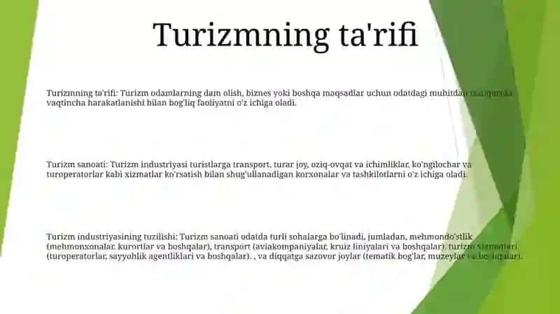 Turizm Industriyasi Va Tuzilmasi 2
