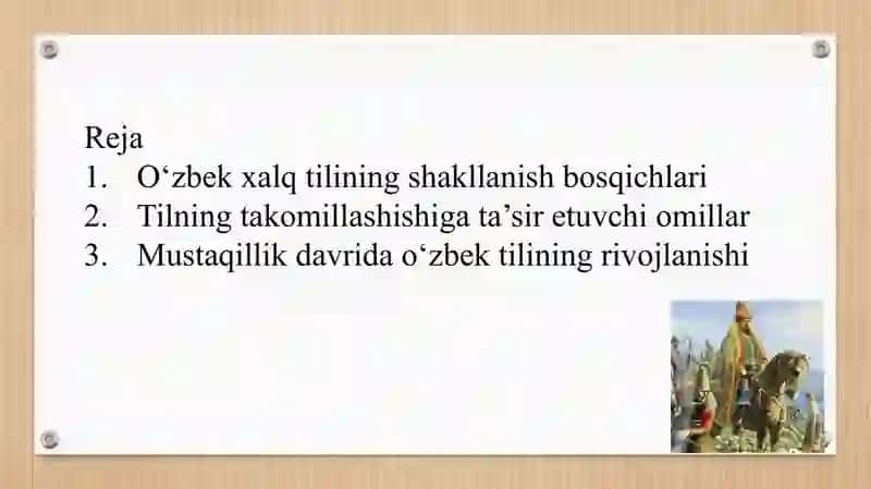 O’zbek xalq tilining takomillashish 2