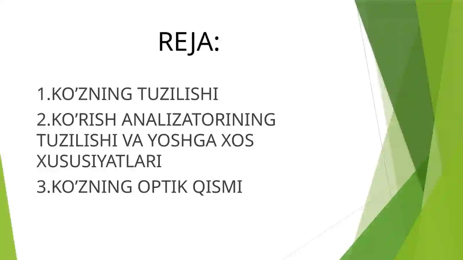 KO’RUV ANALIZATORI.KO’ZNING OPTIK QISMI 2
