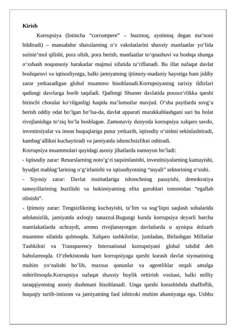 Korrupsiya muammolari 2