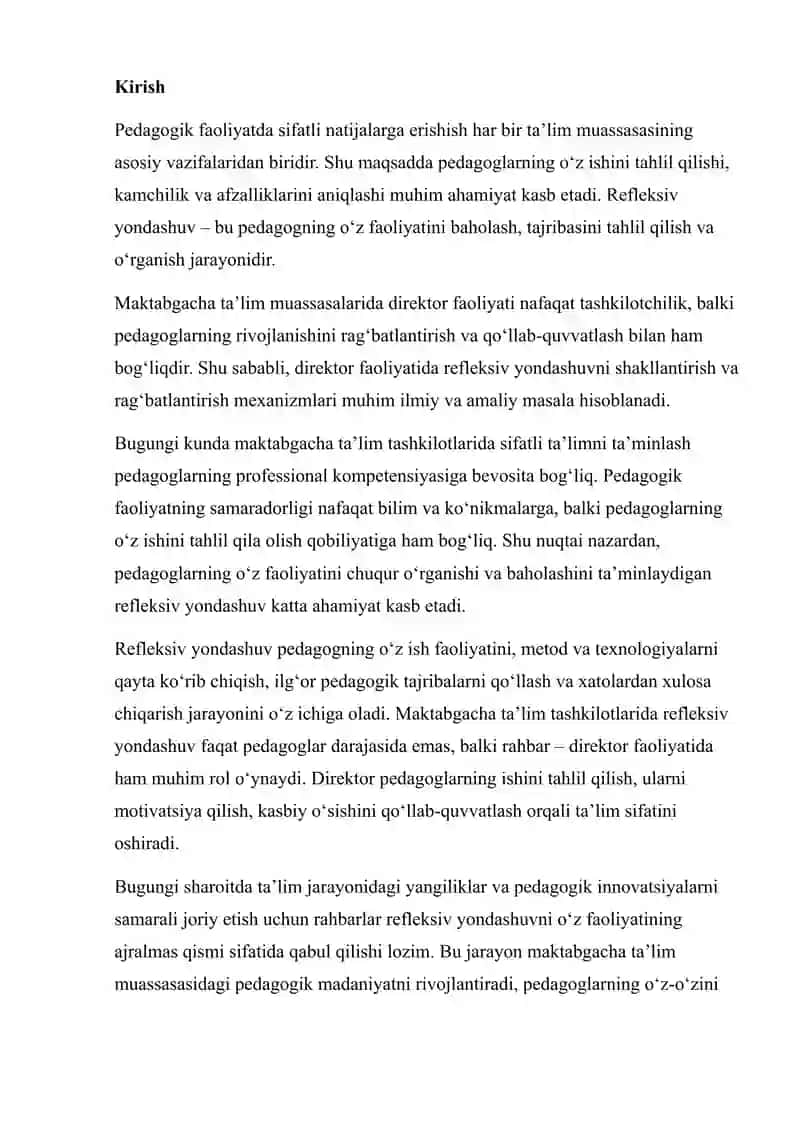 Refleksiv yondashuvni shakllantirish va uning rag‘batlantirish mexanizmlari 2