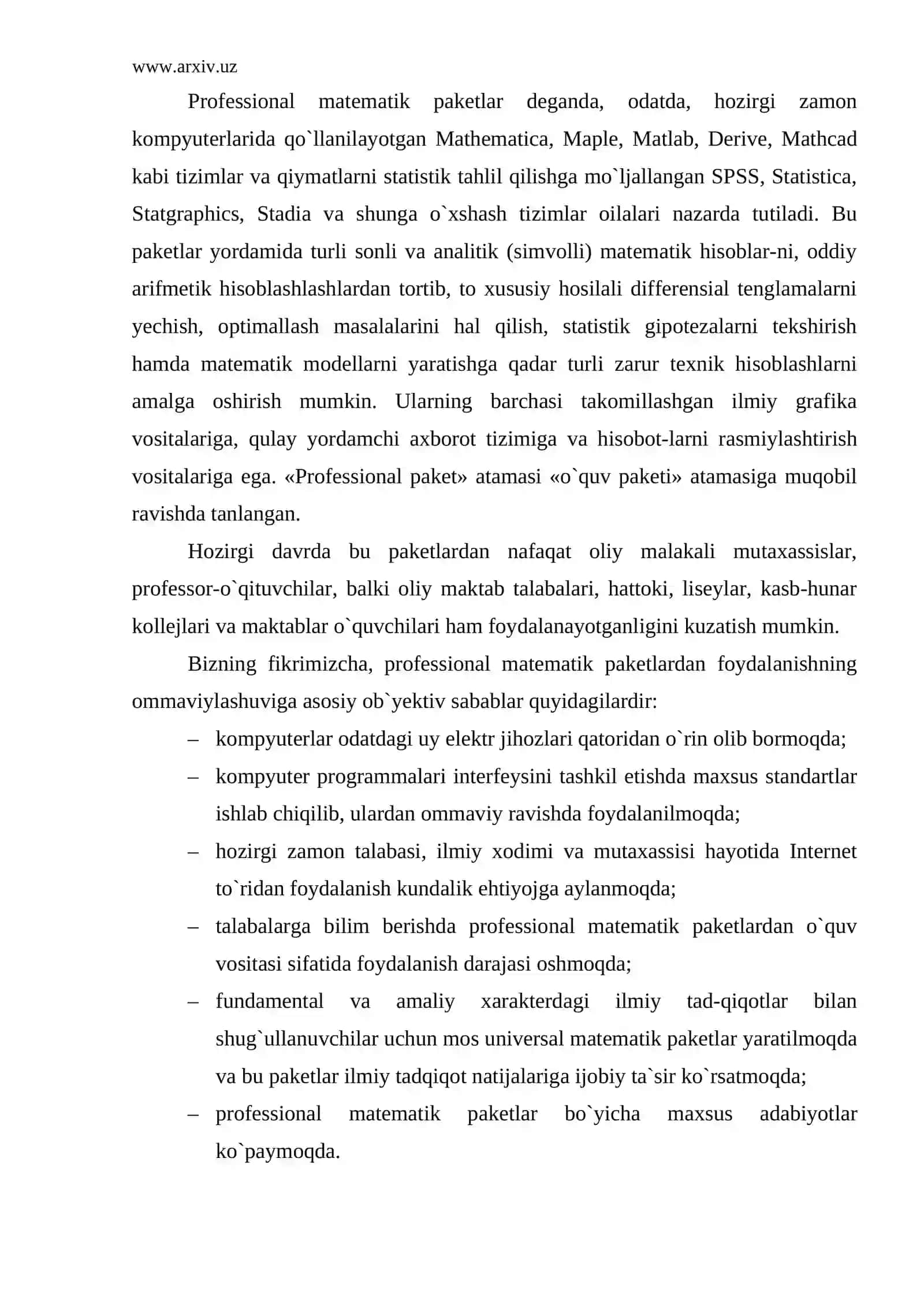 Matematik paketlar 2