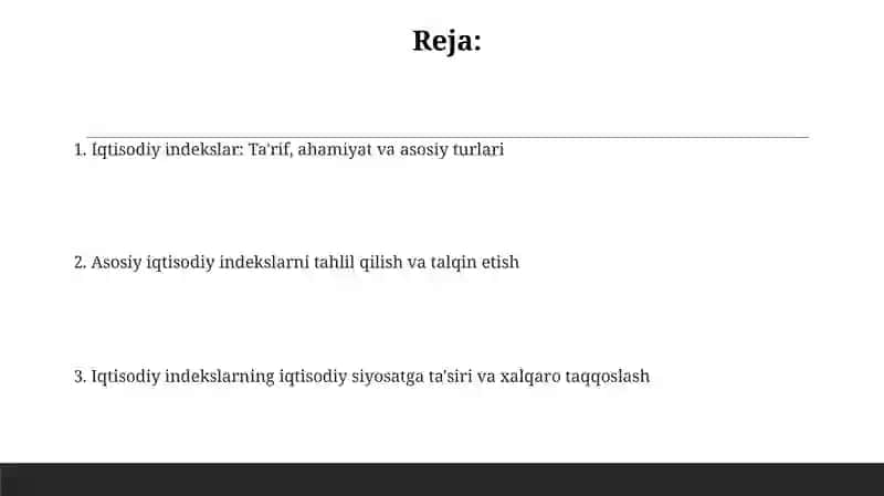Iqtisodiy indekslar 2