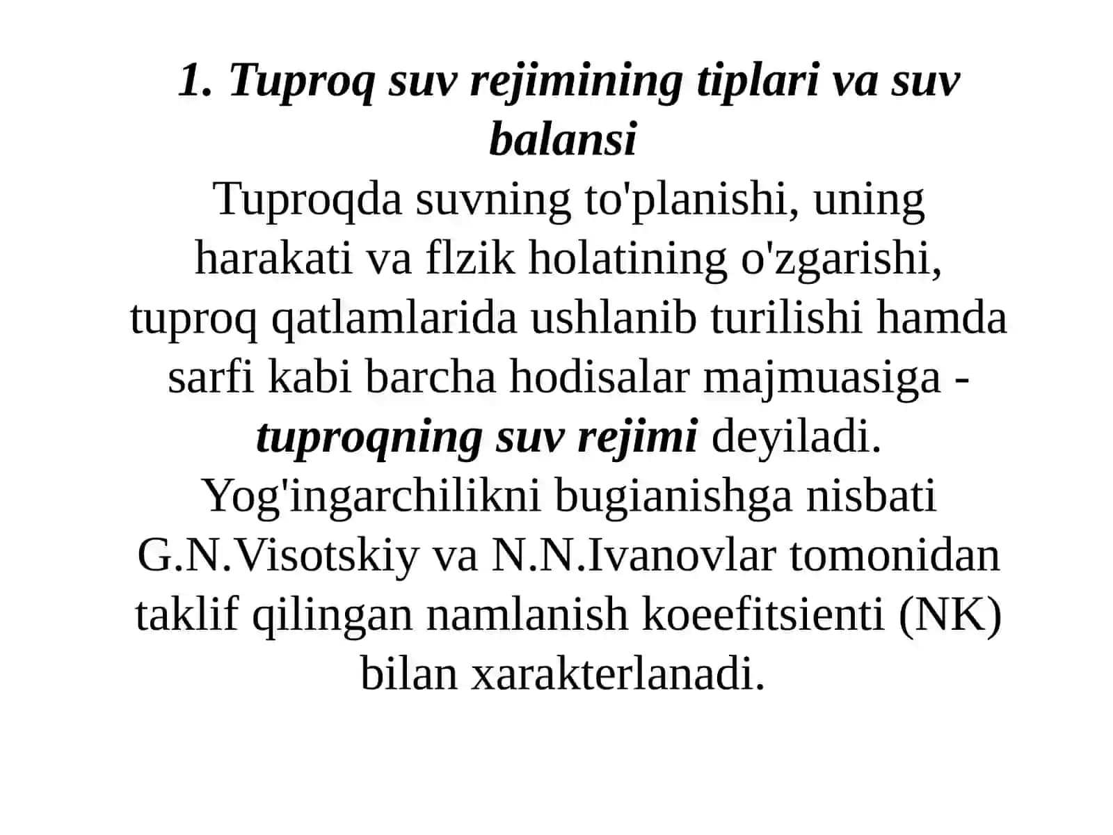 Tuproqning suv rejimi 2