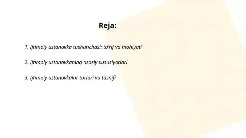Ijtimoiy ustanovka tushunchasi 2