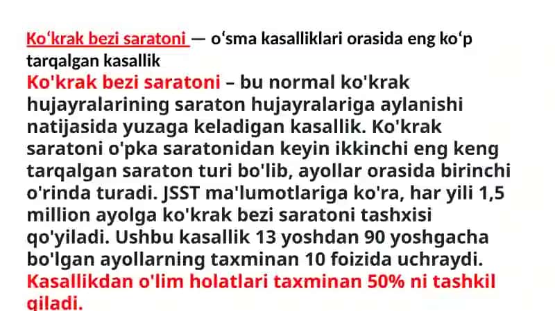 Sut bezi saratoni. Nur diagnostikasi va terapiyasi 2