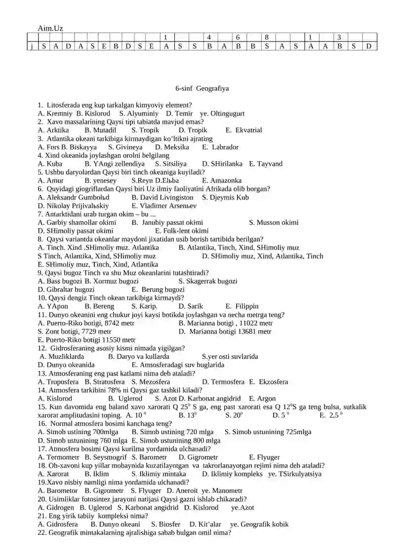 5- sinf Geografiya 2
