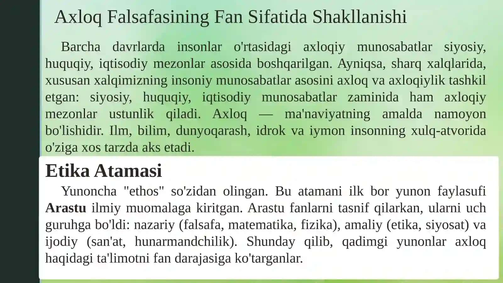 Axloq Falsafasi 2