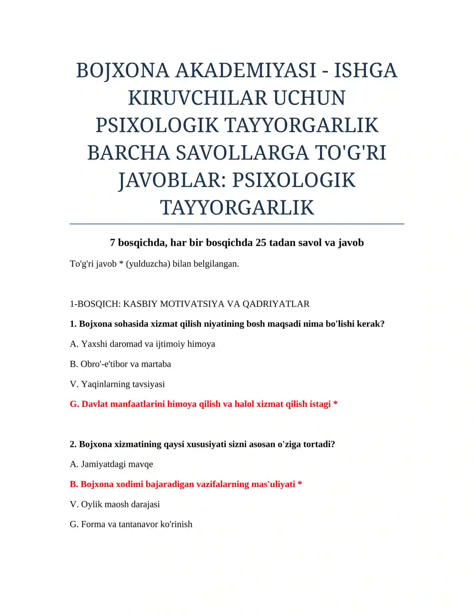 PSIXOLOGIK TAYYORGARLIK 2