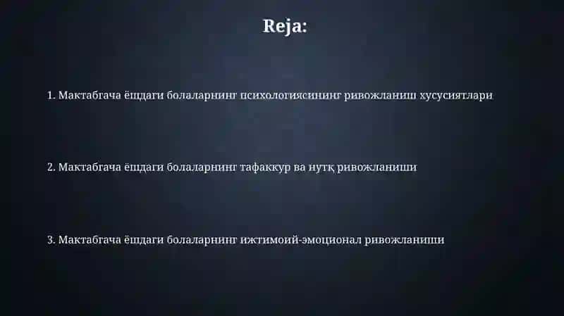 Мактабгача ёшдаги болаларнинг психологияси 2