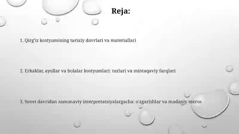 Qizg’iz kostumi tarixi 2