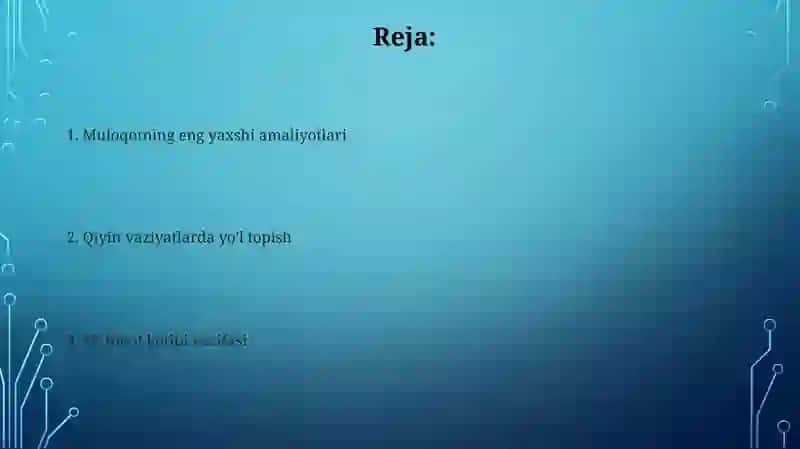 Matbuot kotibining muloqat odobi 2