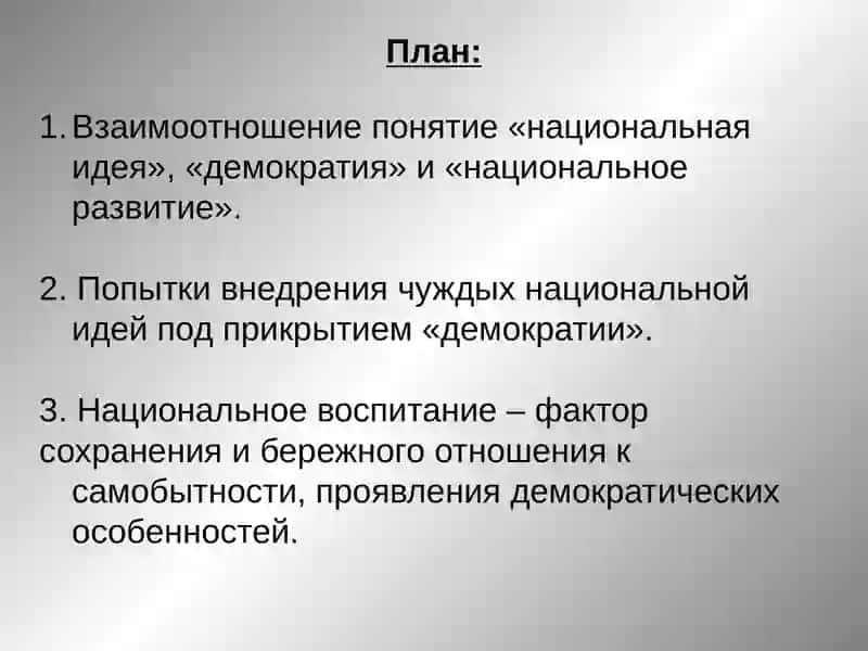 Национальная идея и демократическое развитие 2