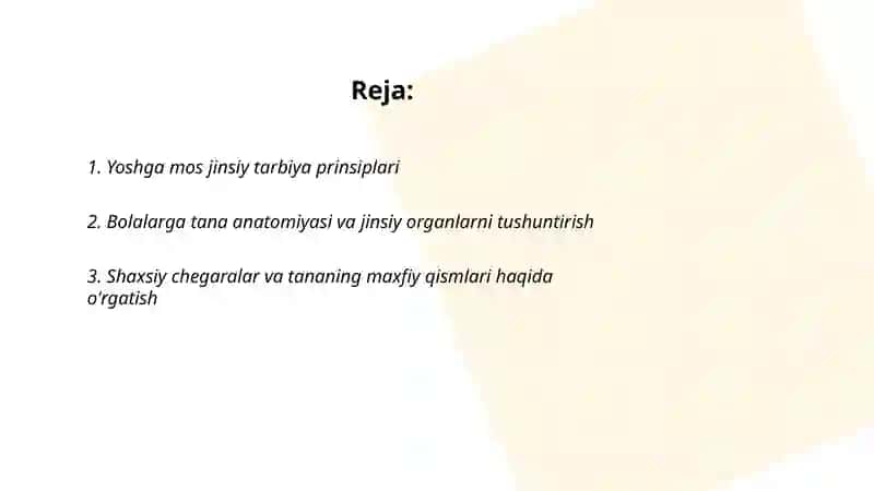 Bolalarning jinsiy tarbiyasi 2