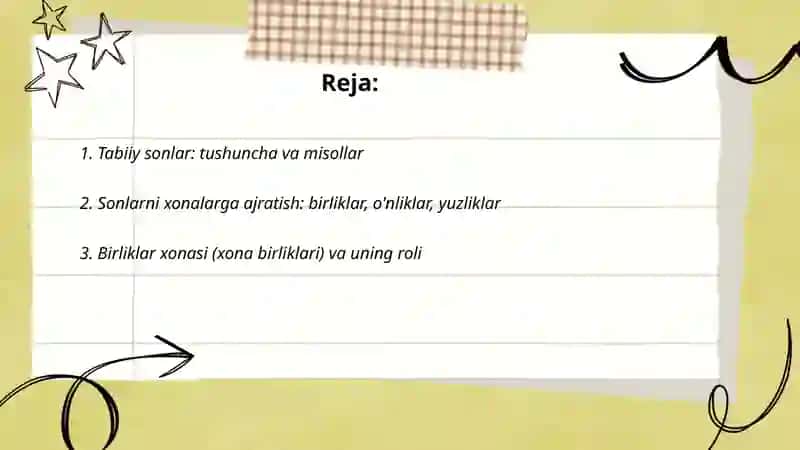 Tabiiy sonlar: tushuncha va misollar 2