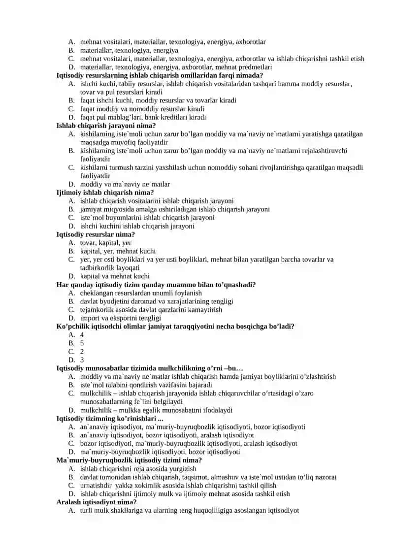 Iqtisodiy faoliyat 2
