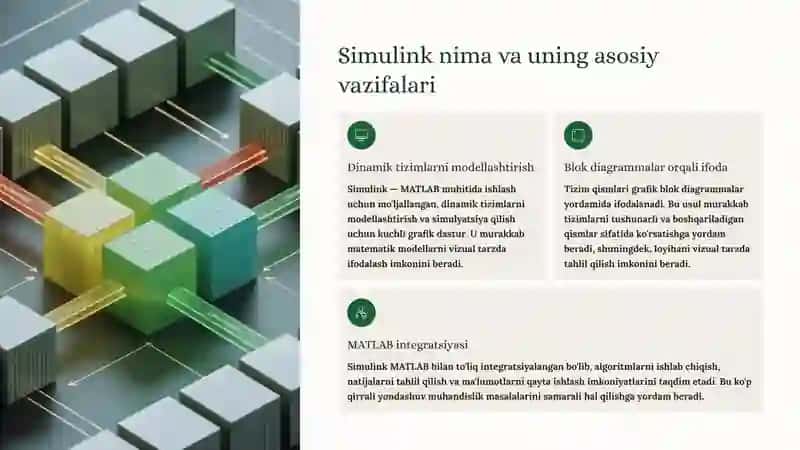 Simulink Qism Dasturidagi Bloklarning Xususiyatlari 2